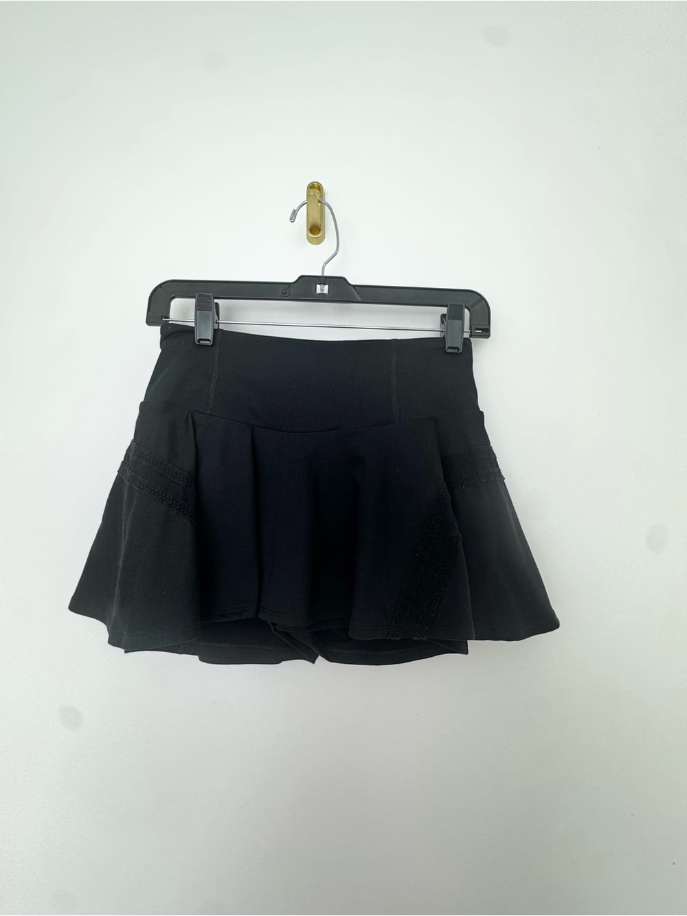 FP Movement Free People Black Flared Skort Small Lace Athletic Tennis